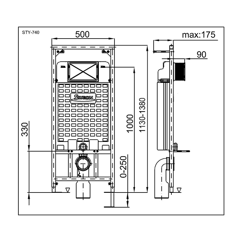 Splachovací nádrž NIAGARA FIX pro sádrokarton
