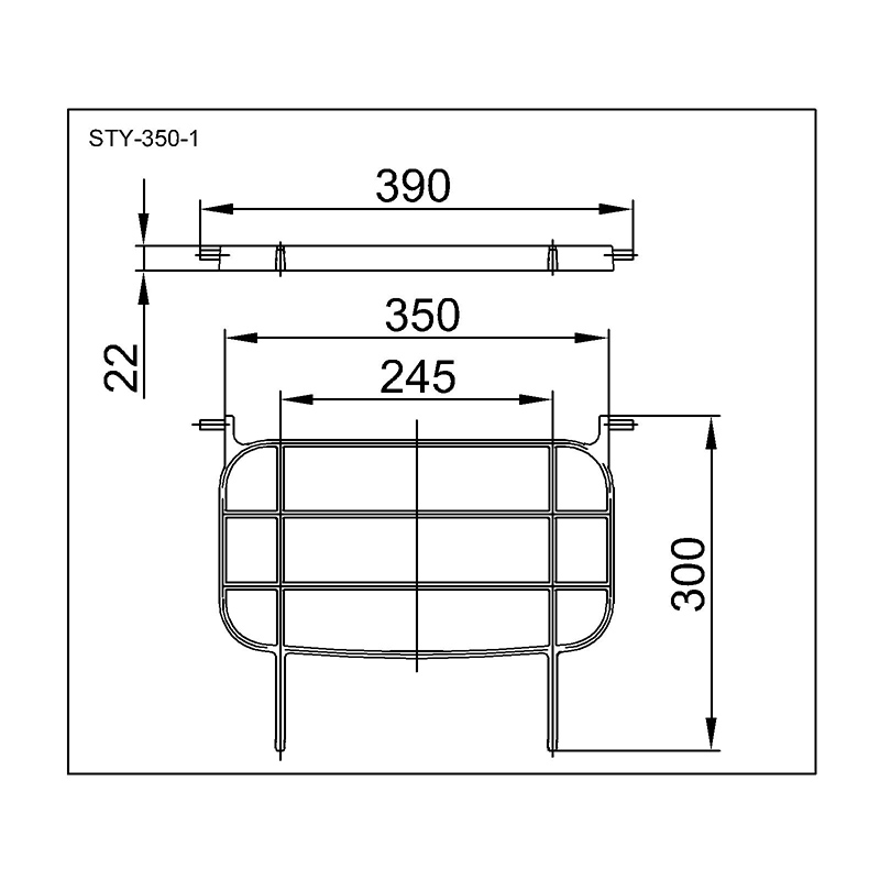 Rošt k výlevce - šedý