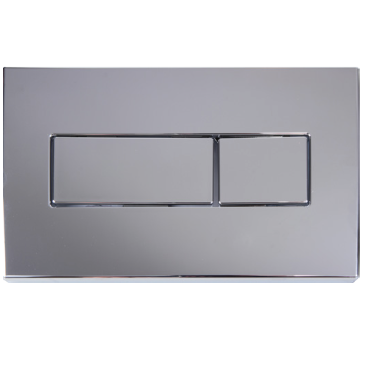 Ovládací tlačítko DUAL hranaté chrom/matný chrom