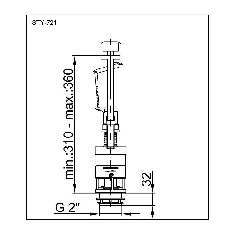 Vypouštěcí ventil jednotlačítko (start/stop)