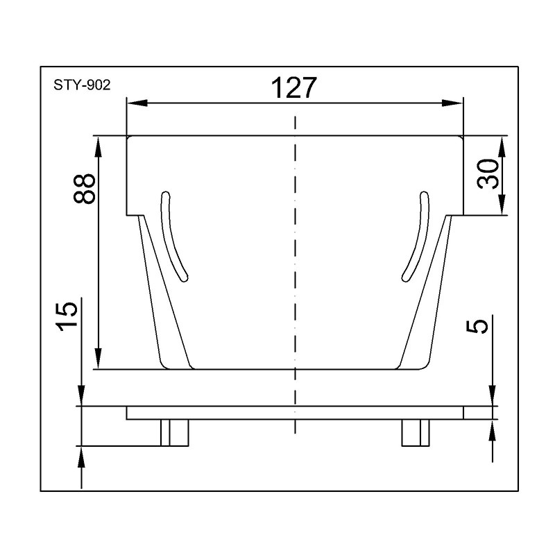 Ukončení žlabu - záslepka
