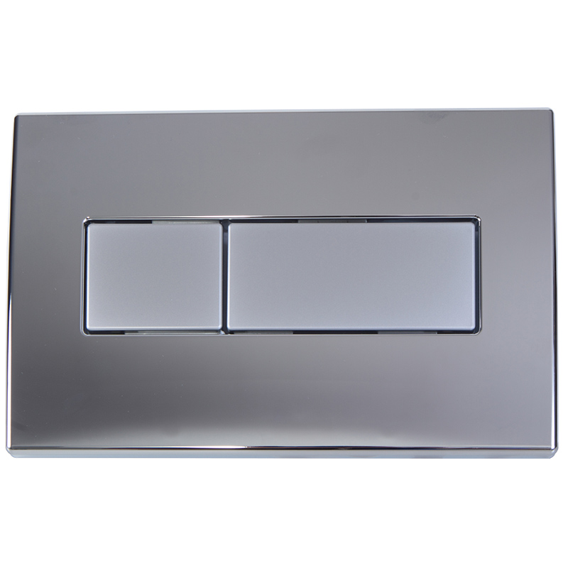 Ovládací tlačítko DUAL hranaté chrom/matný chrom