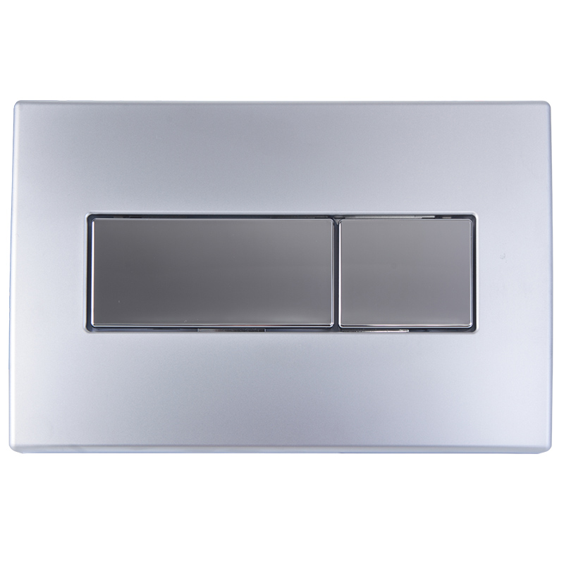 Ovládací tlačítko DUAL hranaté chrom/matný chrom